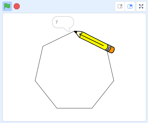 プログラミング すきな正多角形を描く 鉛筆で スクラッチ３ 算数の広場