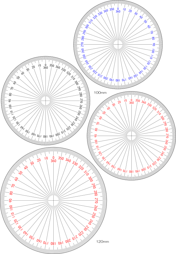 全円分度器 シンプル 算数の広場