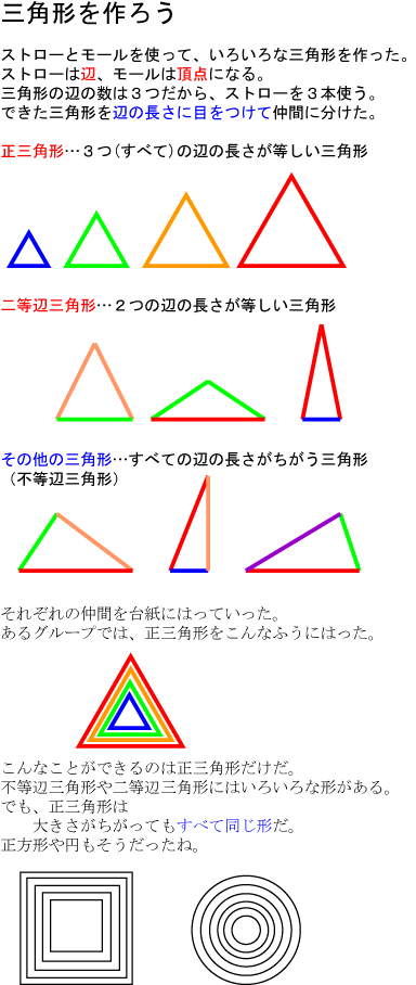 三角形をつくろう ４年生 算数の広場